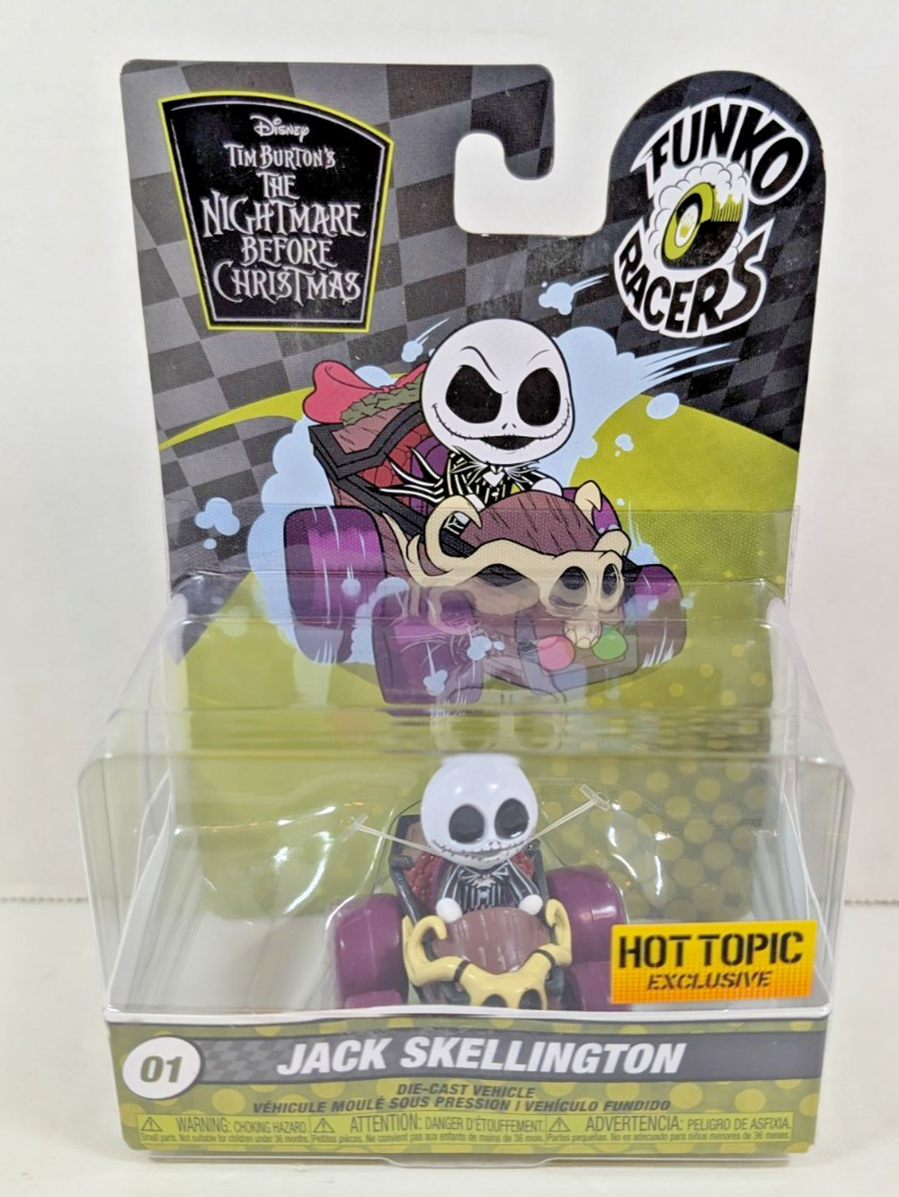 Funko Racers: Jack Skellington 01 Die Cast Vehicle HOT TOPIC EXCLUSIVE